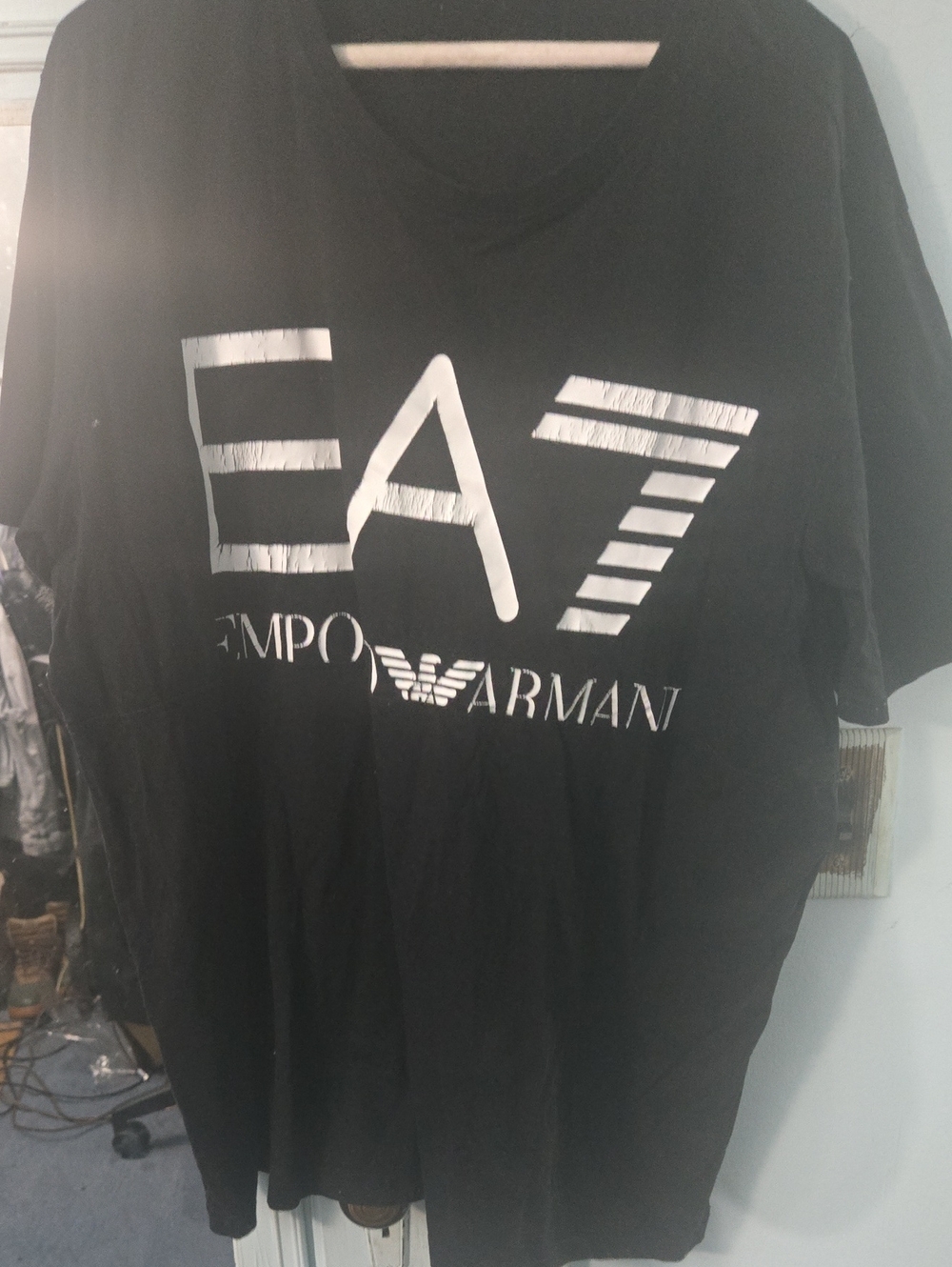 Emporio Armani Black EA7 Graphic Logo Tee